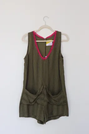 playsuit - green stripe