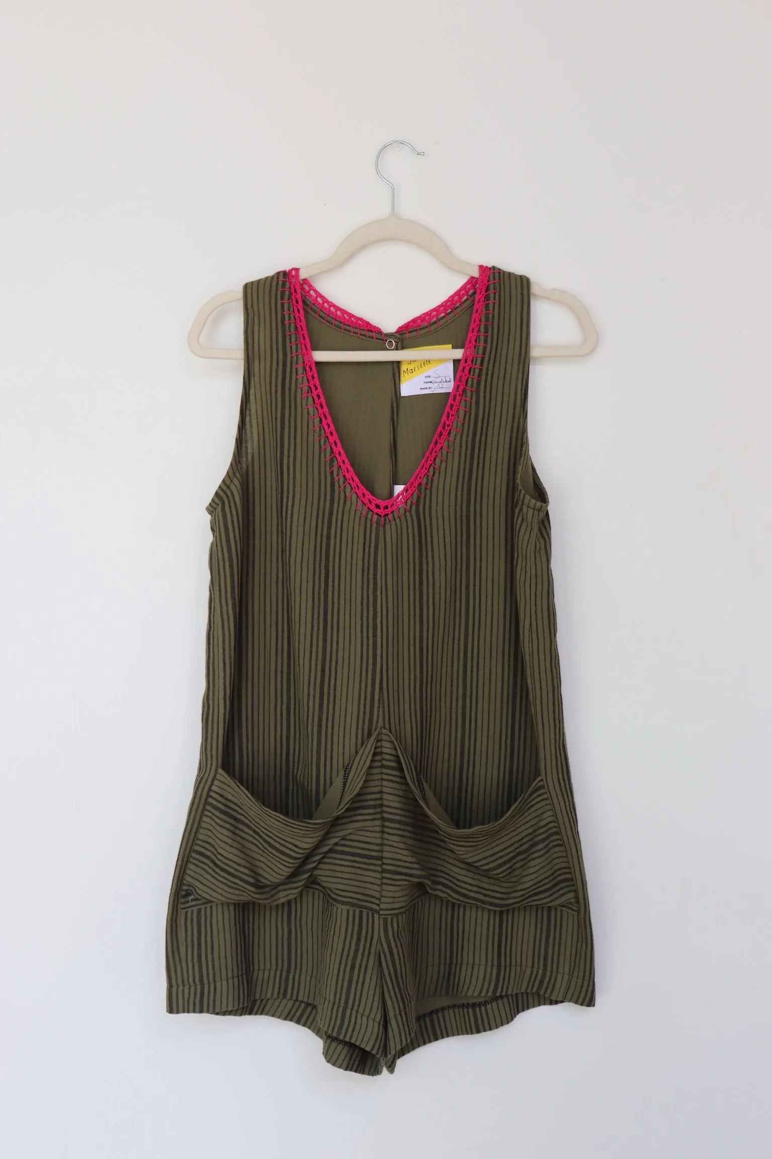 playsuit - green stripe