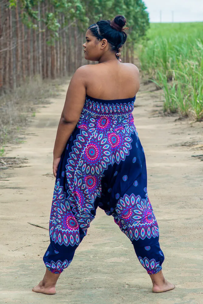 Plus Size Blue Lotus Pants