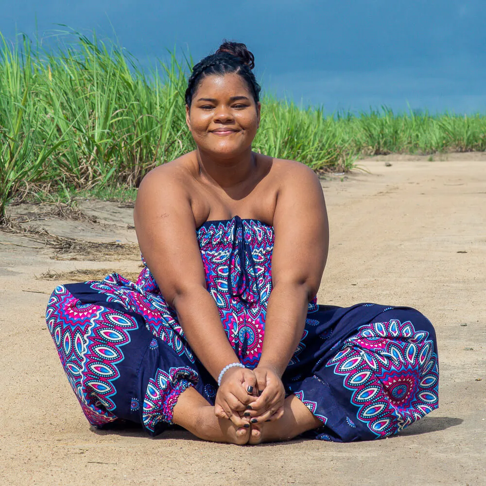 Plus Size Blue Lotus Pants