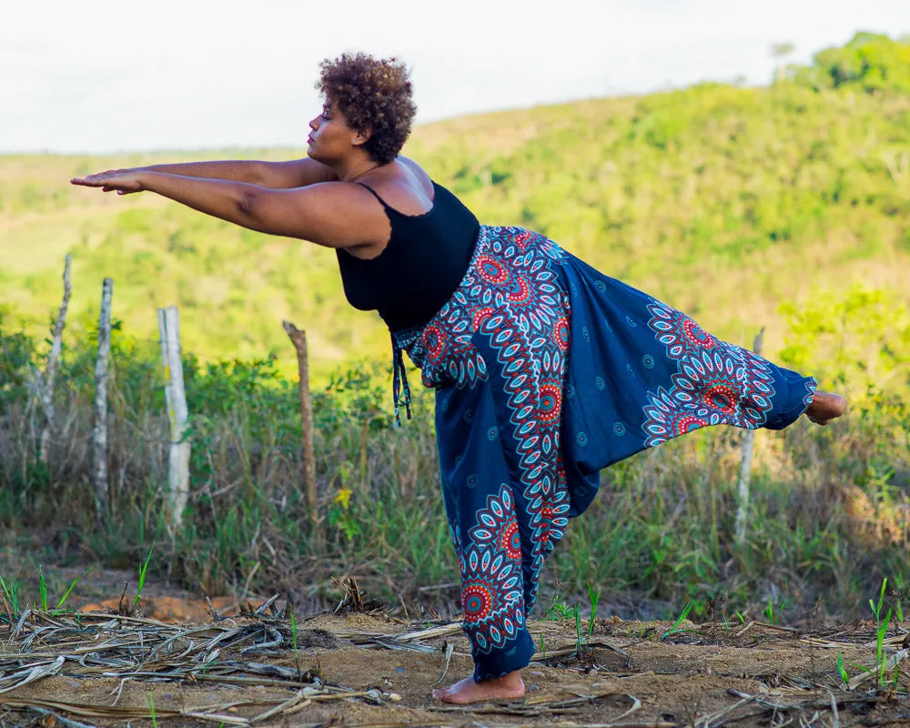 Plus Size Teal Lotus Pants