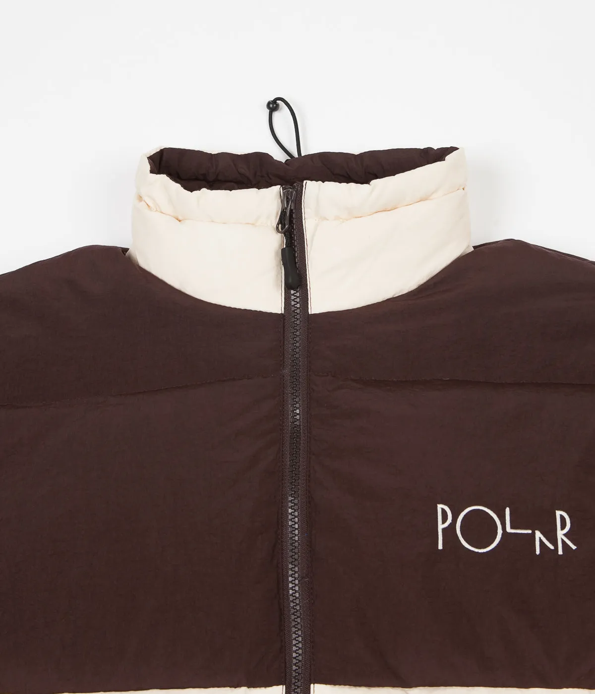 Polar Combo Puffer Jacket - Brown / Cream