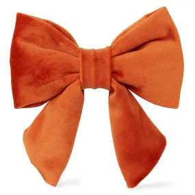 Pumpkin Velvet Lady Dog Bow