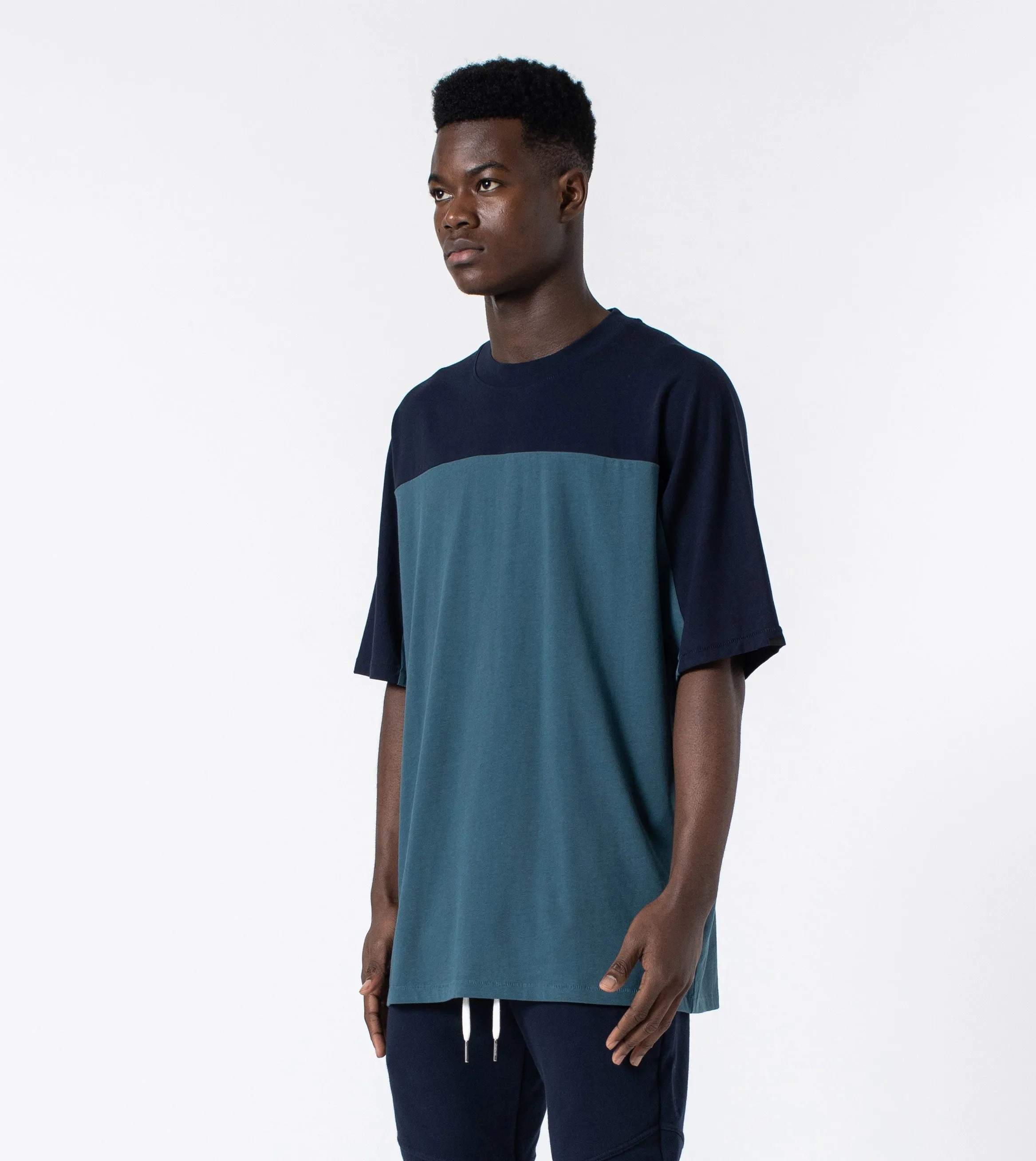 QB Rugger Tee Dk Aqua/Indigo