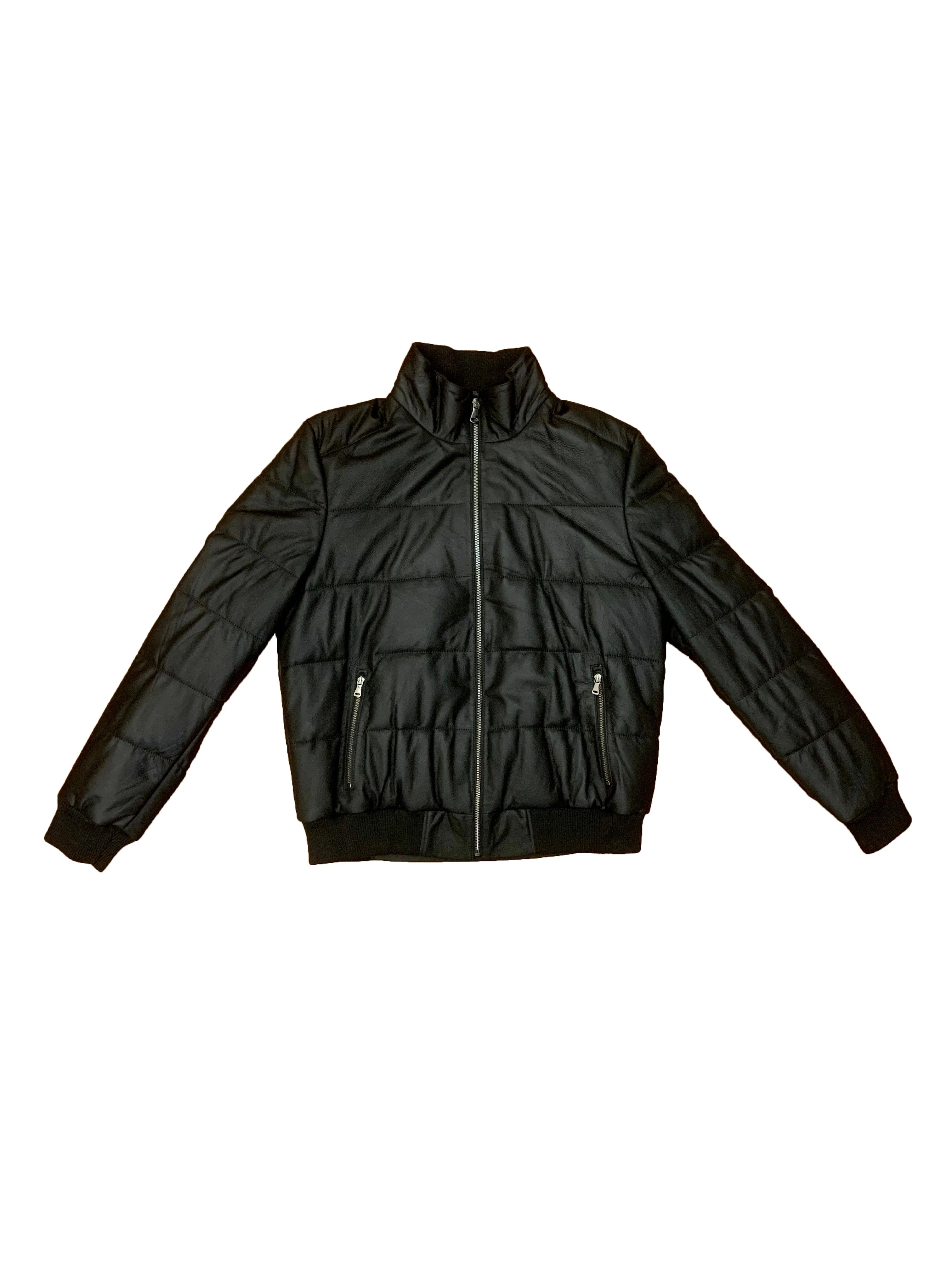 Quilted Leather Bomber