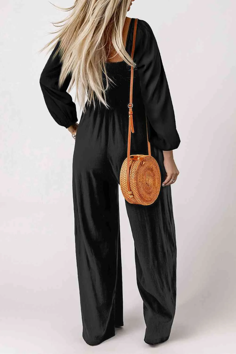 Raglan Sleeve Jumpsuit with Pockets