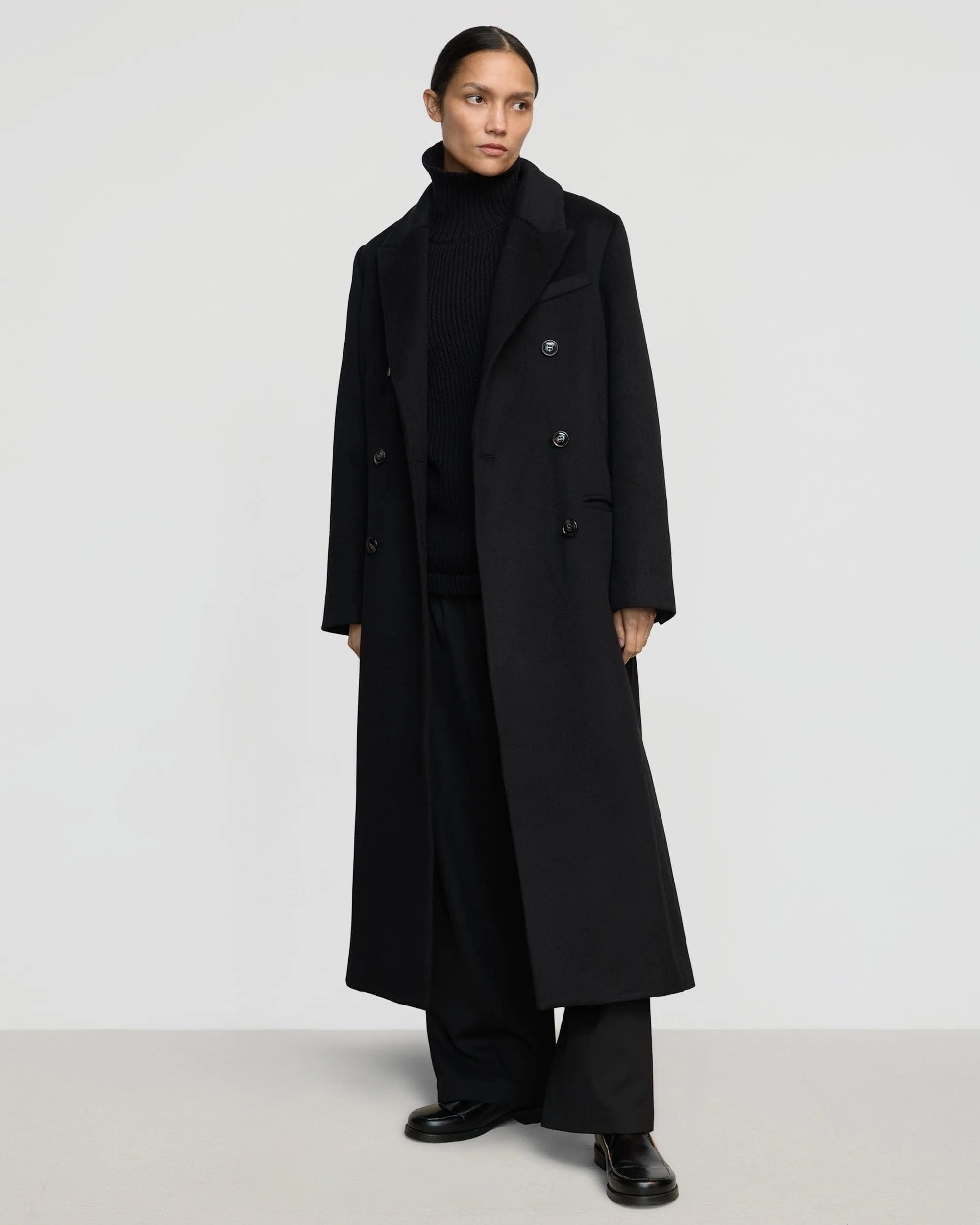 Ravenna Wool-Blend Maxi Coat