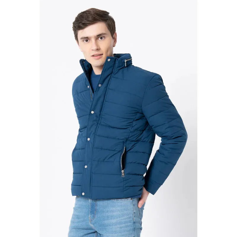 RedTape Men's Teal Solid Jacket