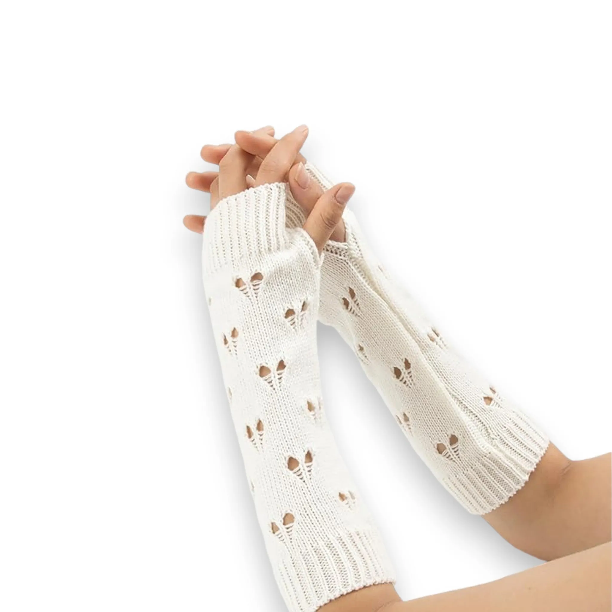 Ripped Long Arm Warmer Winter Gloves