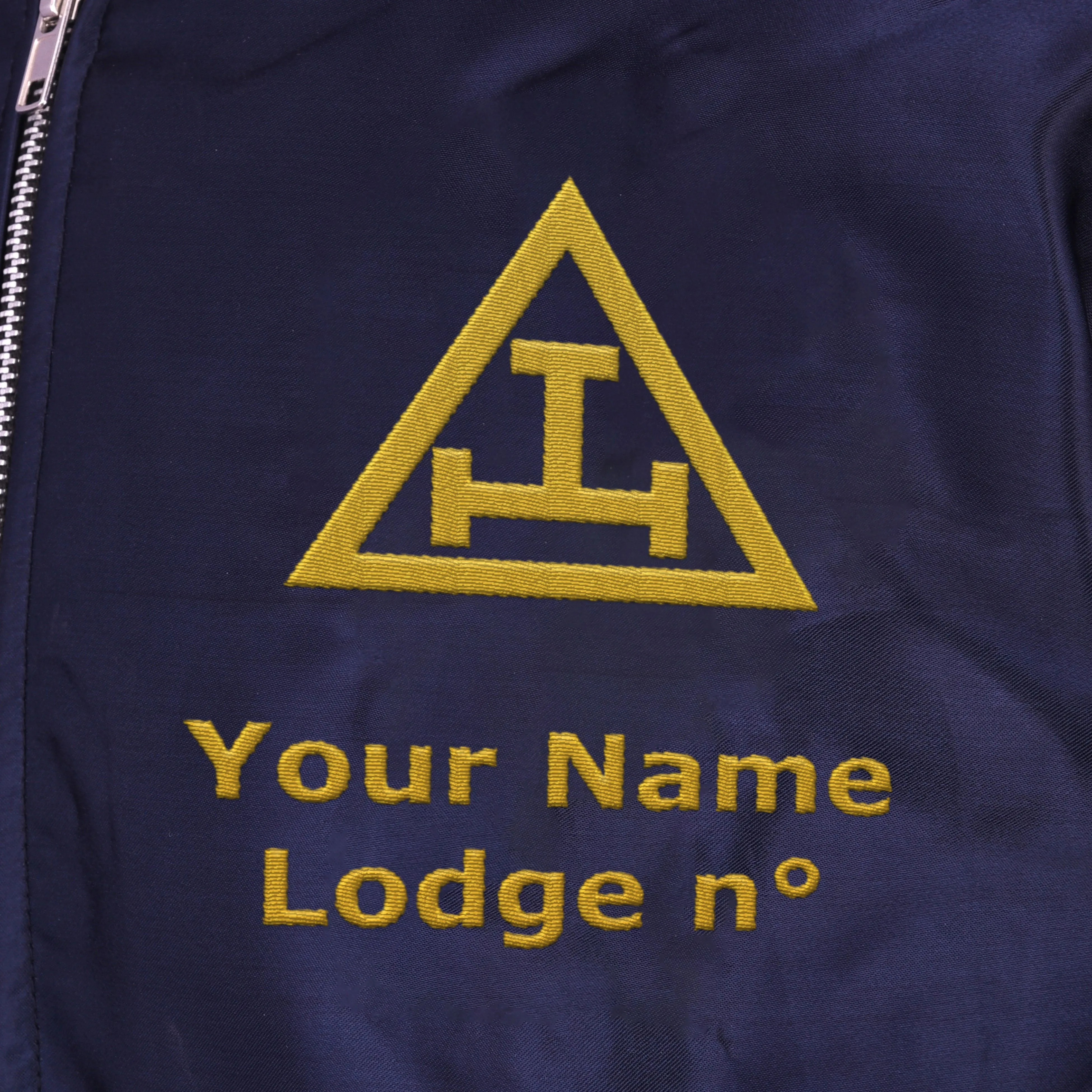 Royal Arch Chapter Jacket - Nylon Blue Color With Gold Embroidery