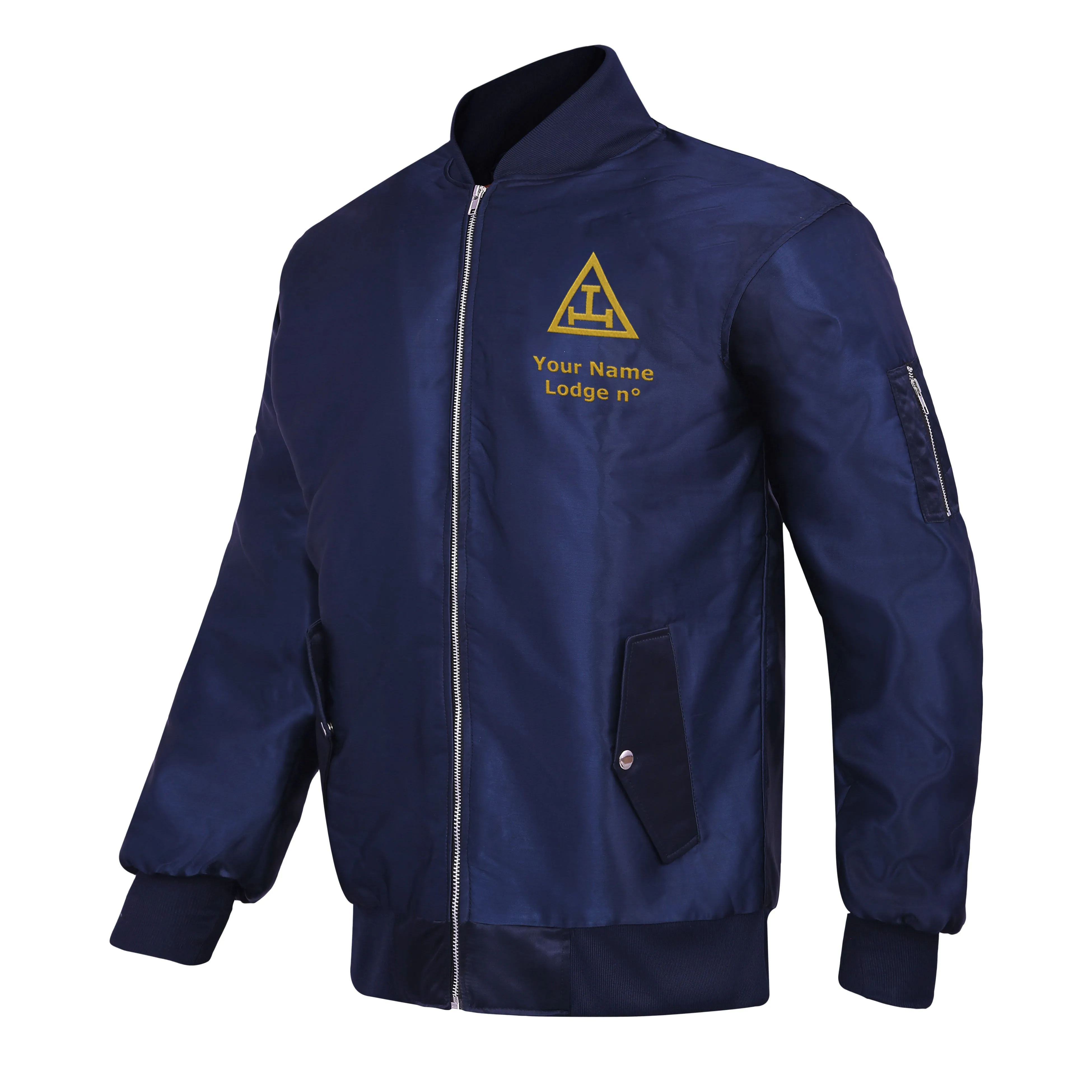 Royal Arch Chapter Jacket - Nylon Blue Color With Gold Embroidery