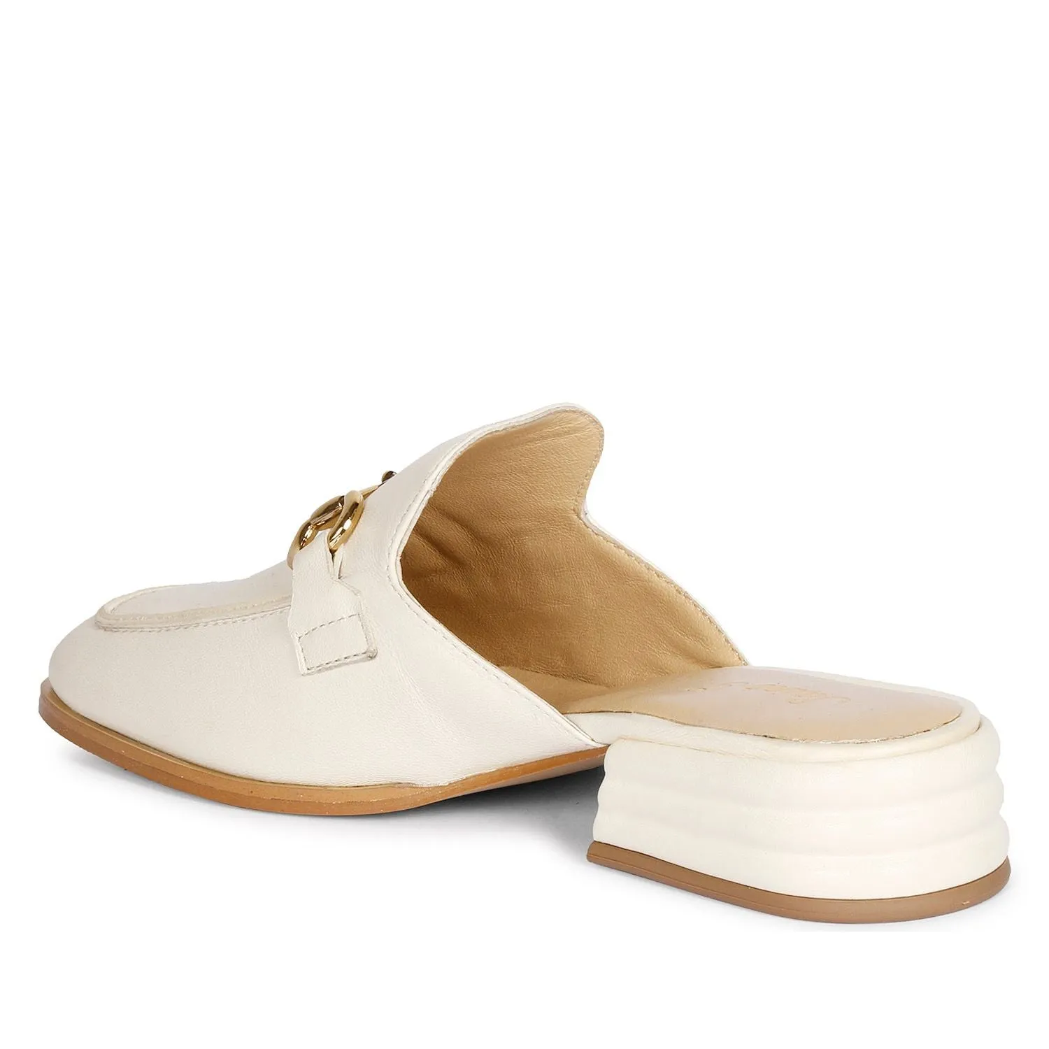 Saint Savannah Leather Off White  Handcrafted Shoes