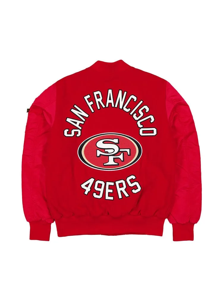 SAN FRANSISCO 49ERS X ALPHA X NEW ERA MA-1 BOMBER JACKET