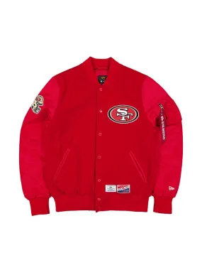 SAN FRANSISCO 49ERS X ALPHA X NEW ERA MA-1 BOMBER JACKET