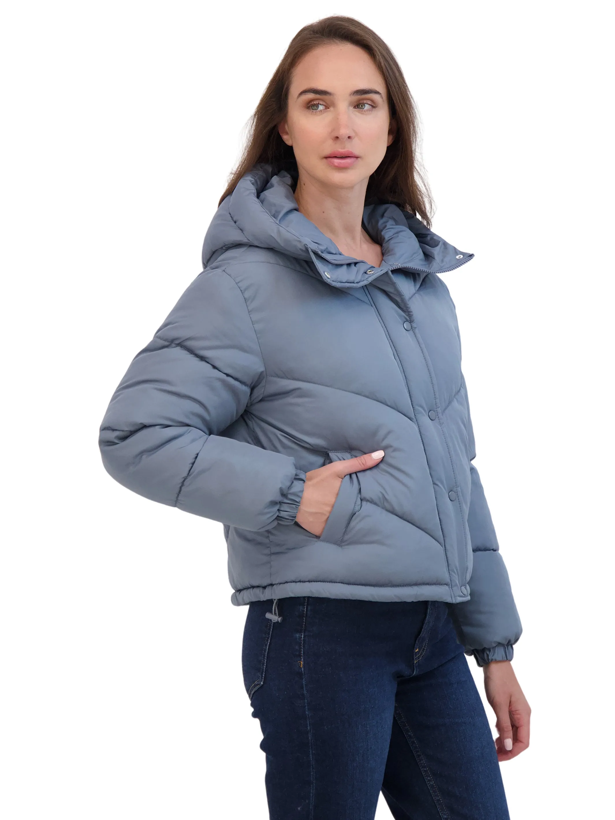 Sebby Junior's Short Puffer Jacket with Hood