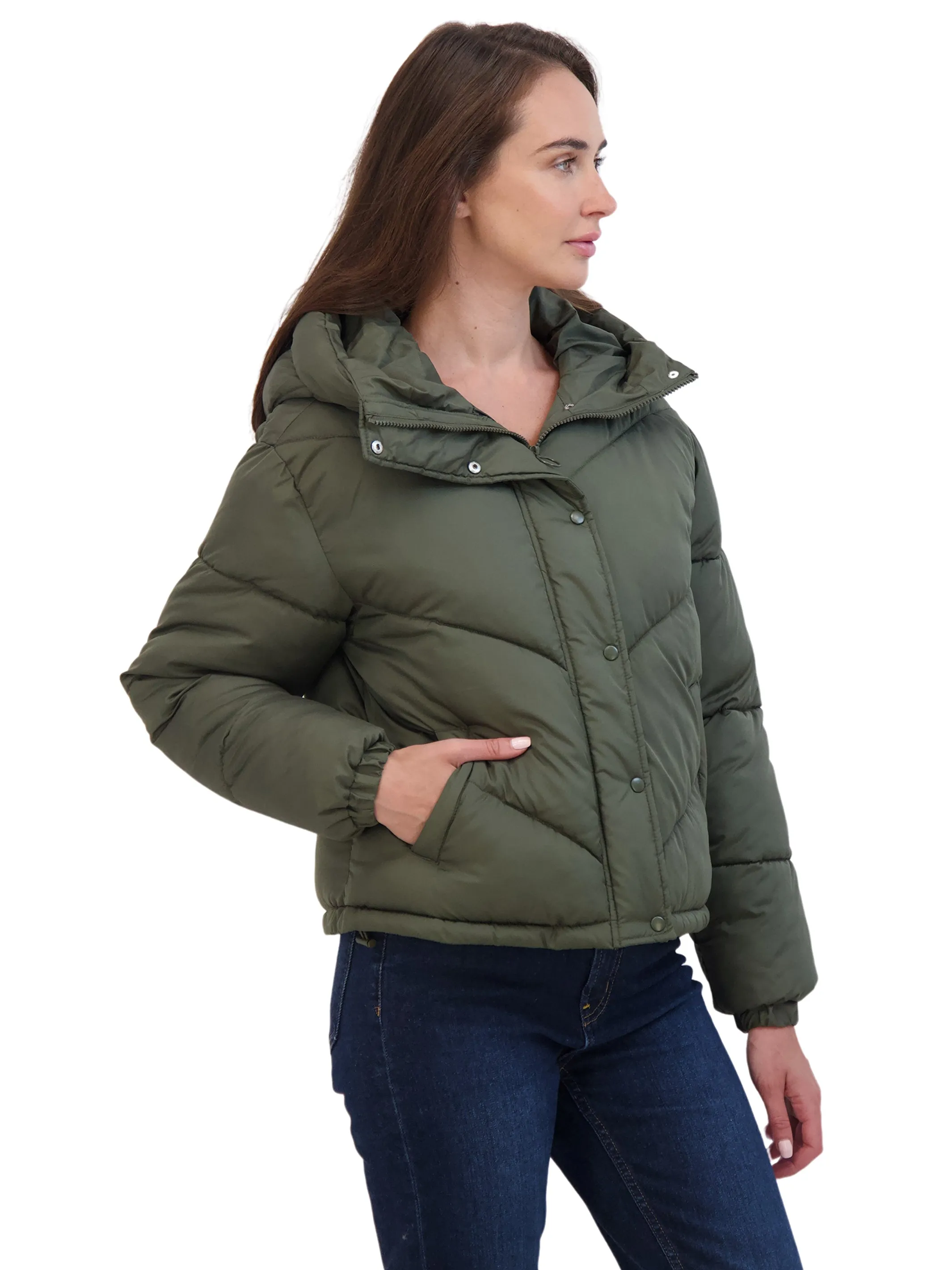 Sebby Junior's Short Puffer Jacket with Hood