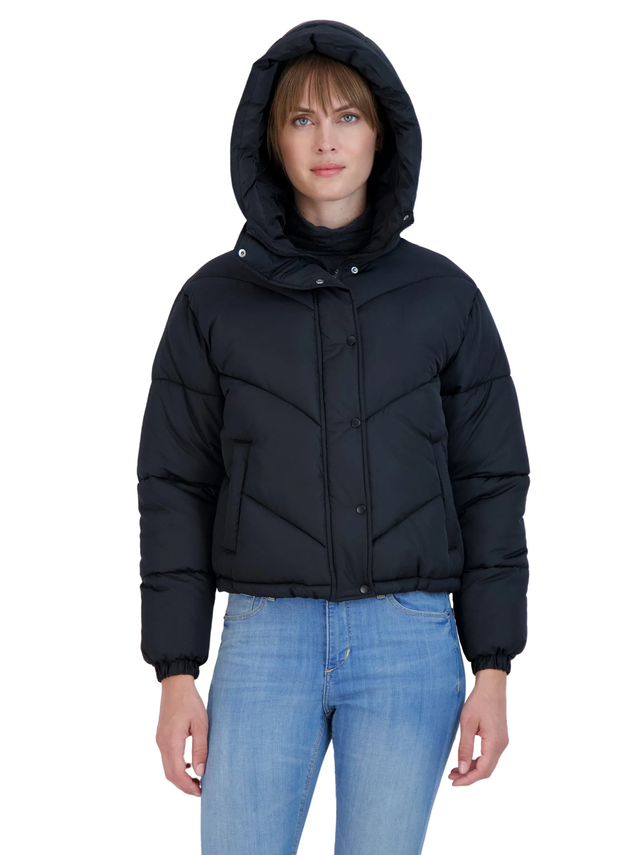 Sebby Junior's Short Puffer Jacket with Hood