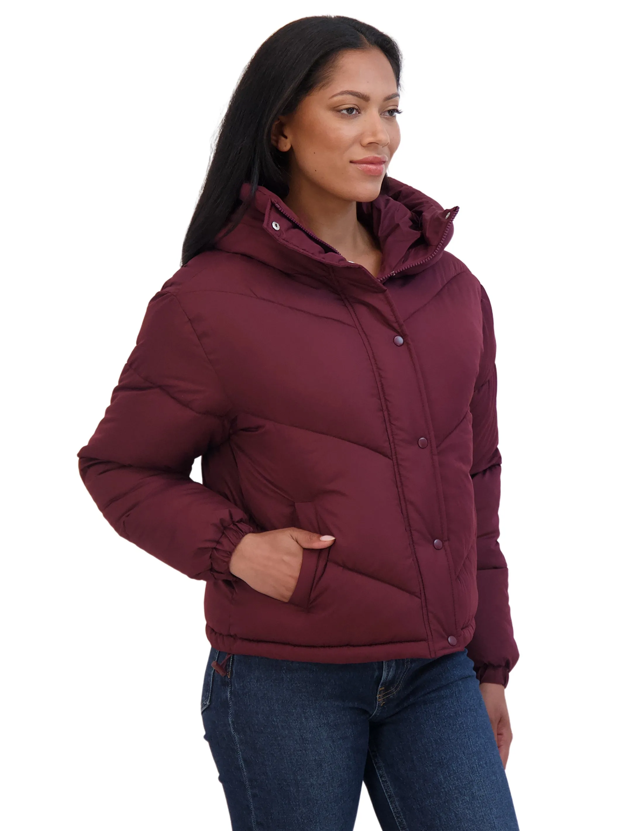 Sebby Junior's Short Puffer Jacket with Hood