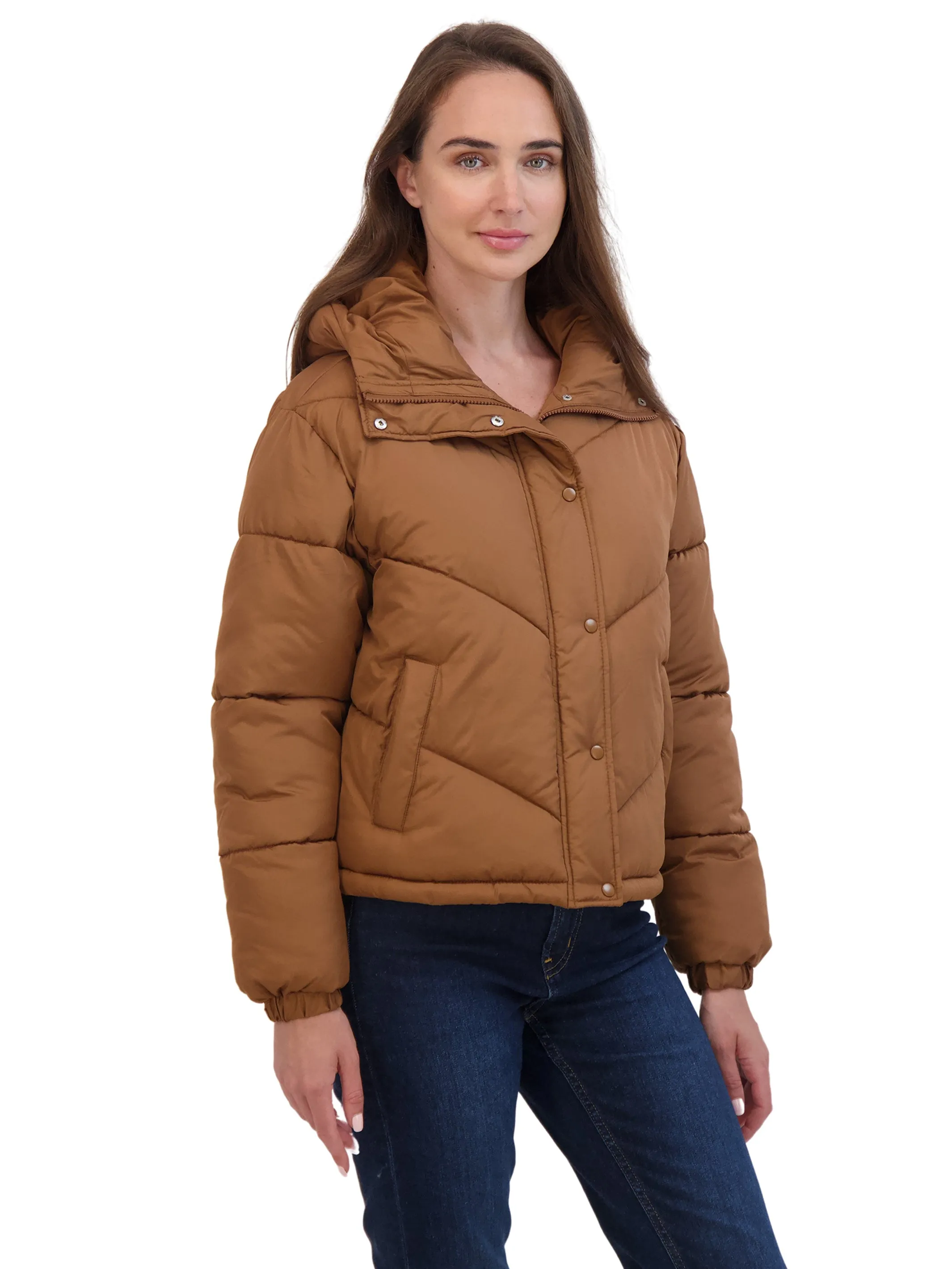 Sebby Junior's Short Puffer Jacket with Hood