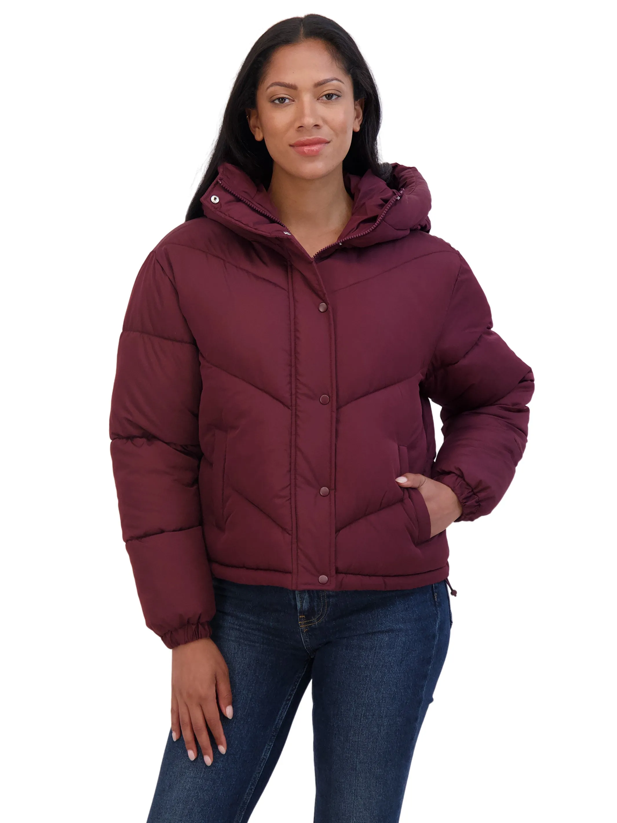 Sebby Junior's Short Puffer Jacket with Hood