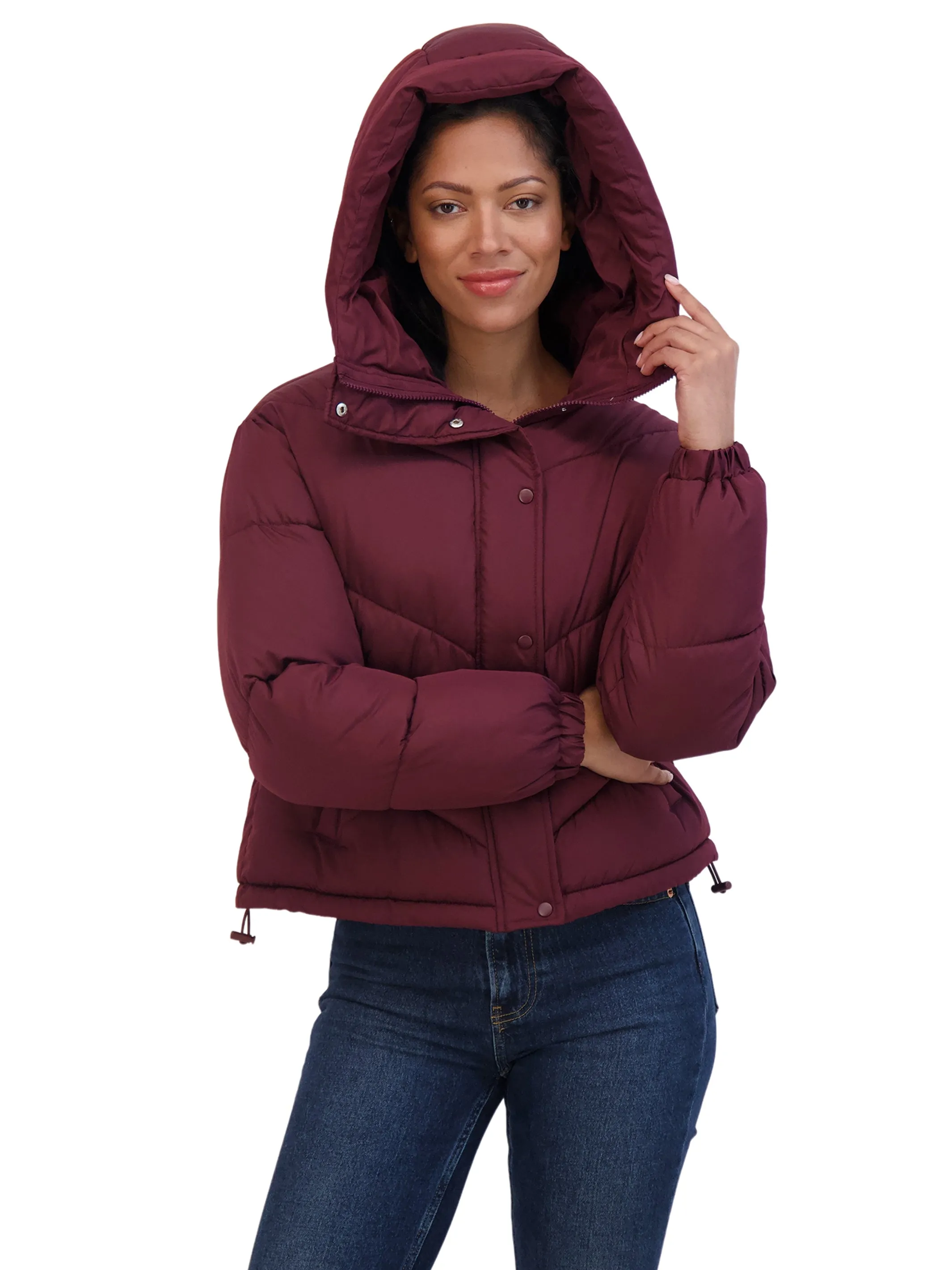 Sebby Junior's Short Puffer Jacket with Hood