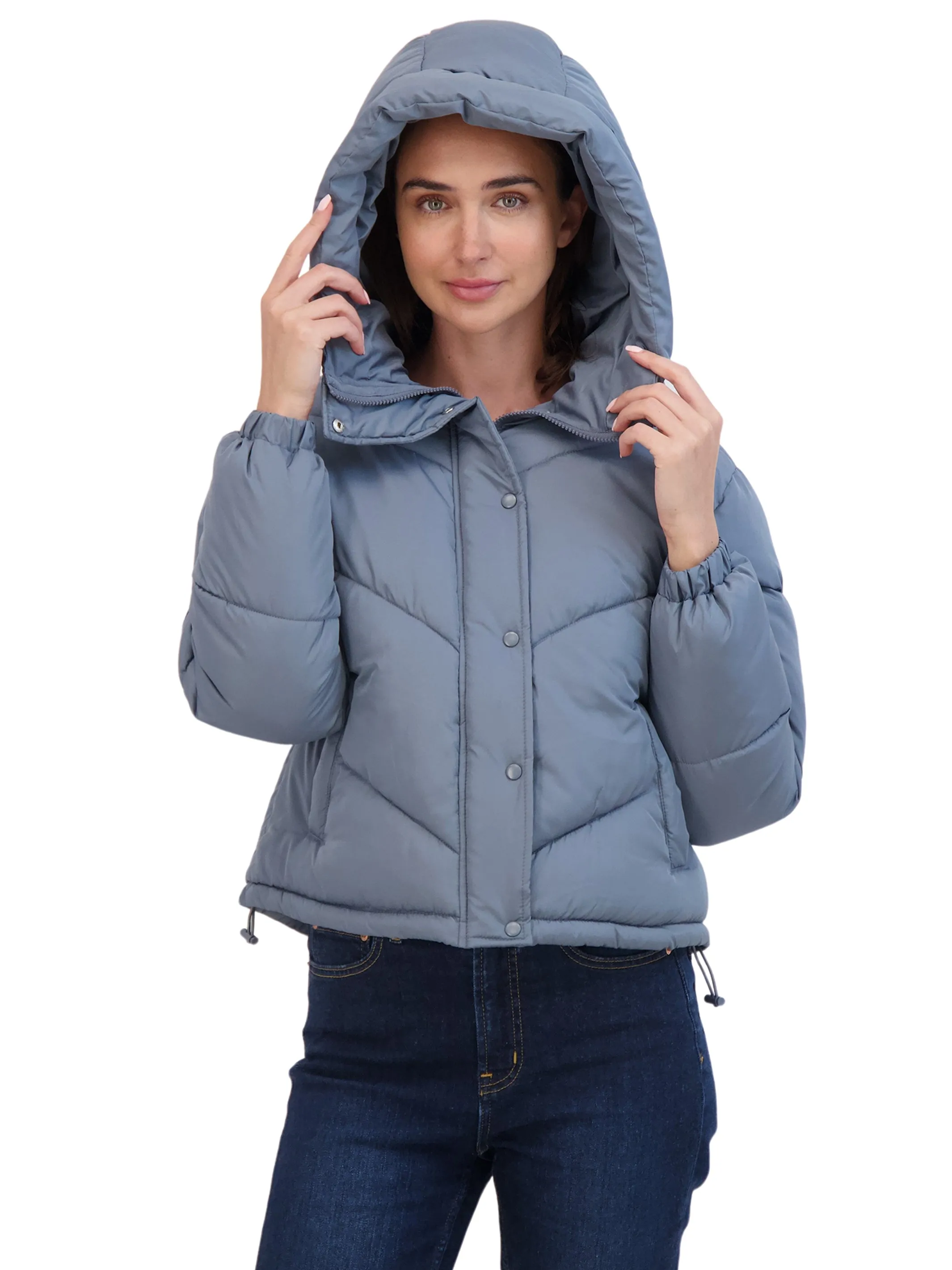 Sebby Junior's Short Puffer Jacket with Hood