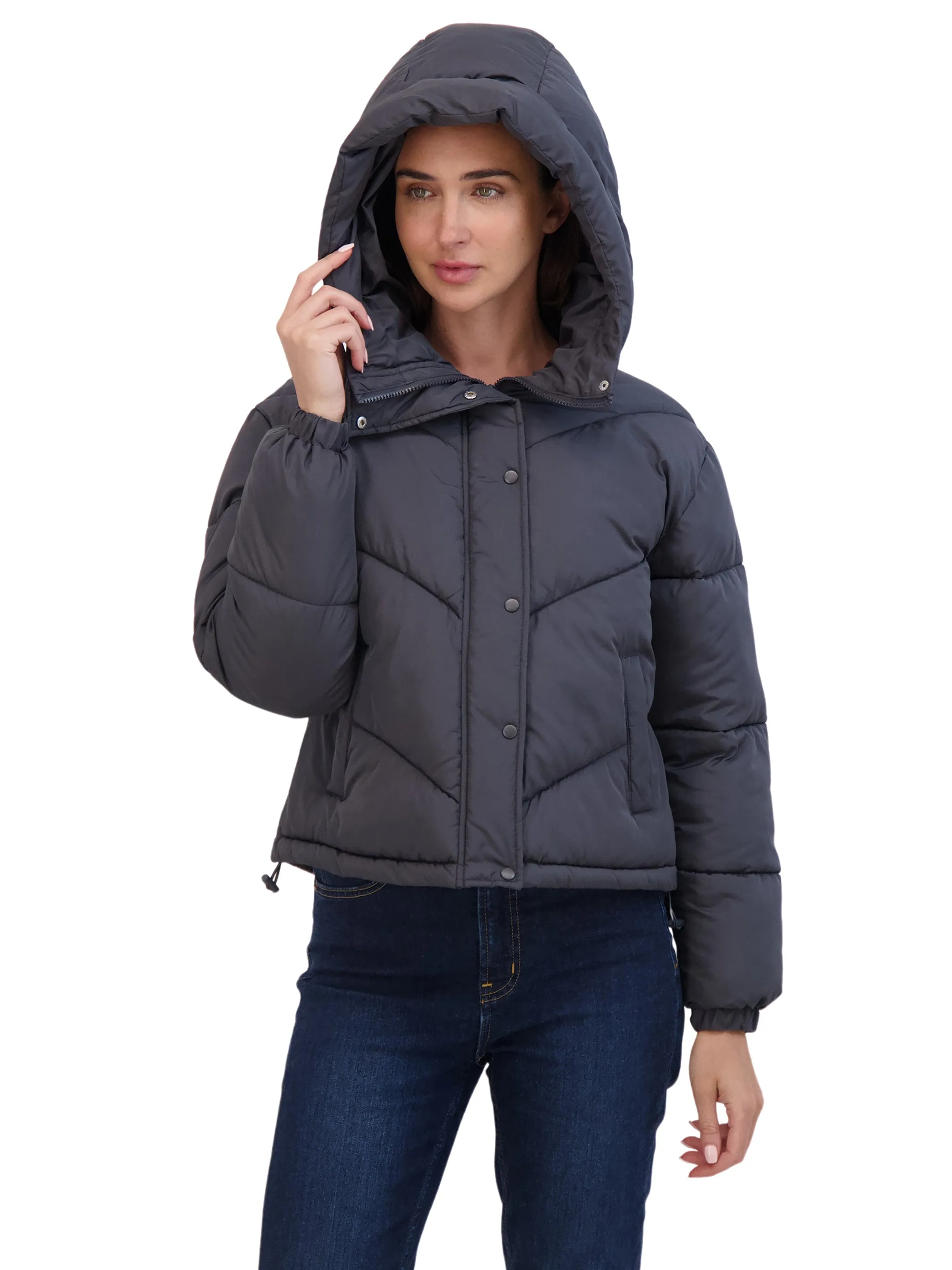 Sebby Junior's Short Puffer Jacket with Hood