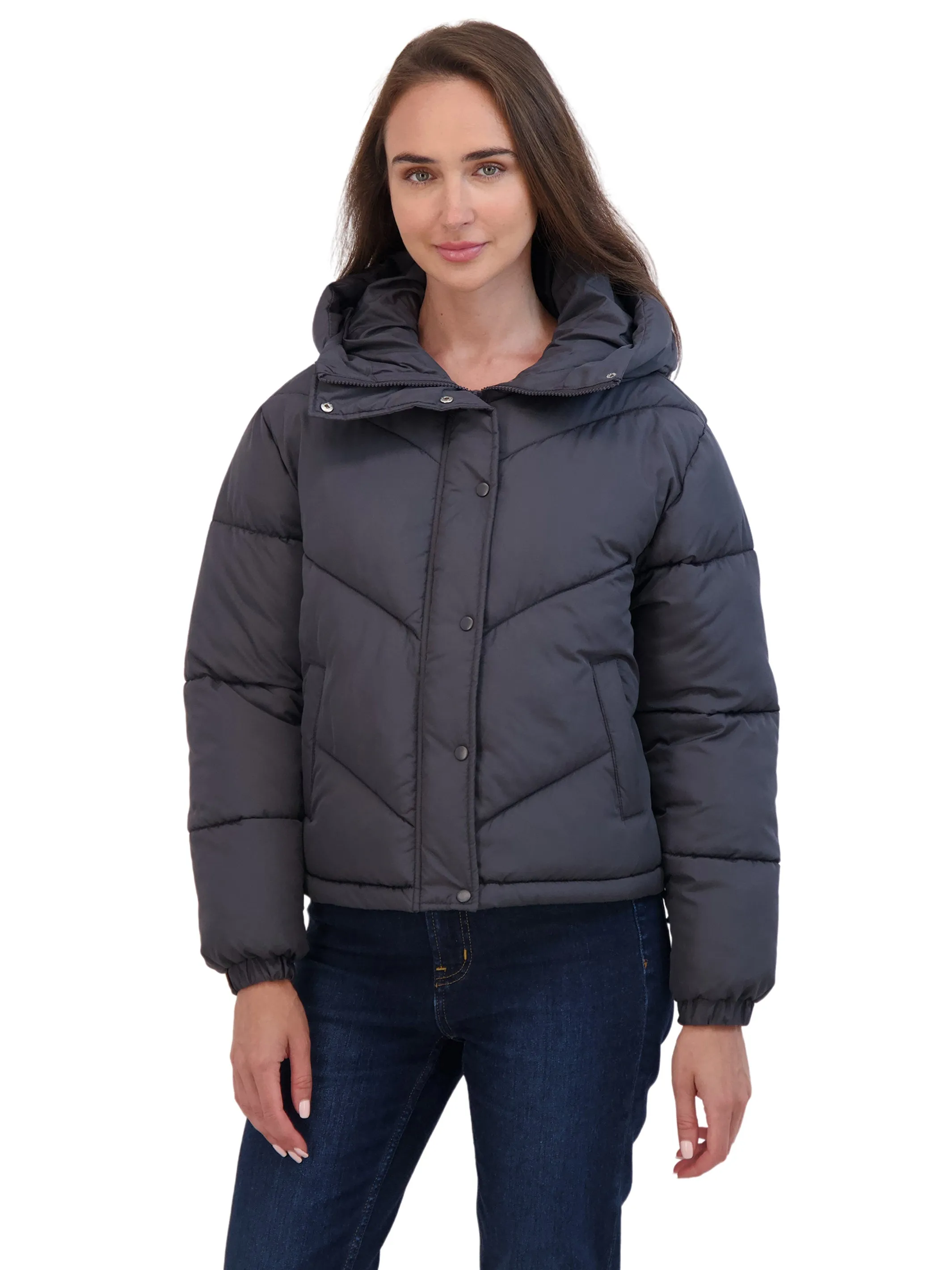 Sebby Junior's Short Puffer Jacket with Hood