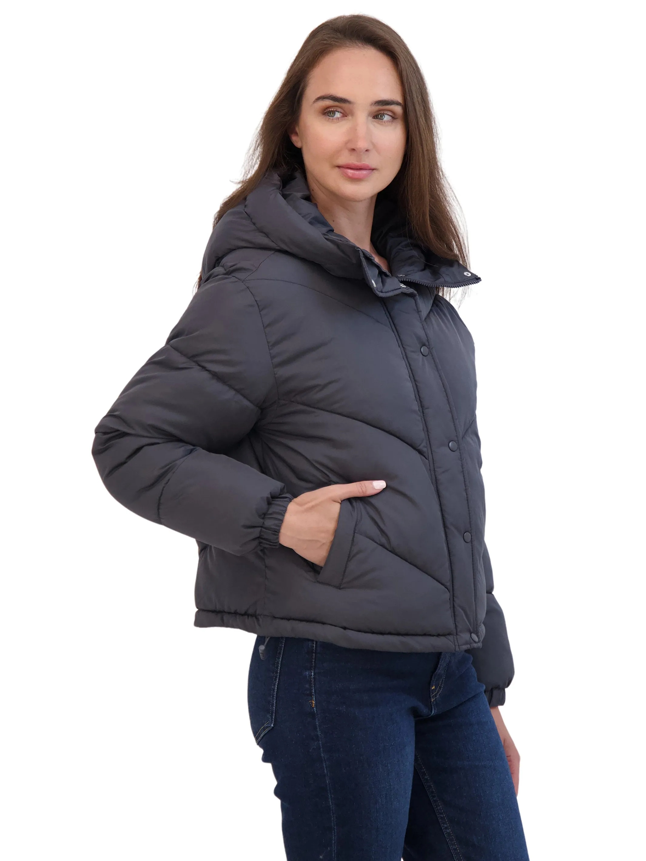 Sebby Junior's Short Puffer Jacket with Hood