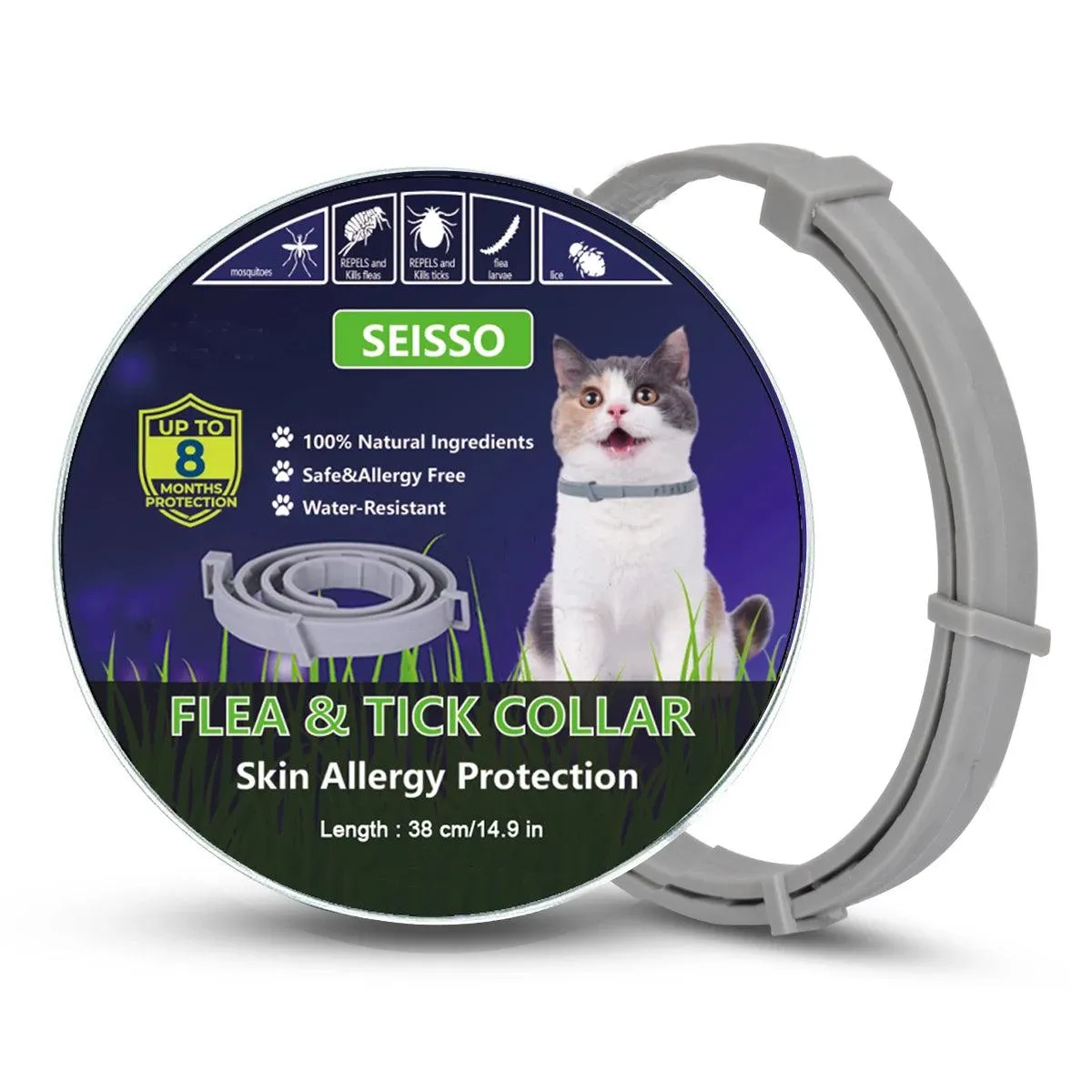 SEISSO Flea & Tick Repellent Collar