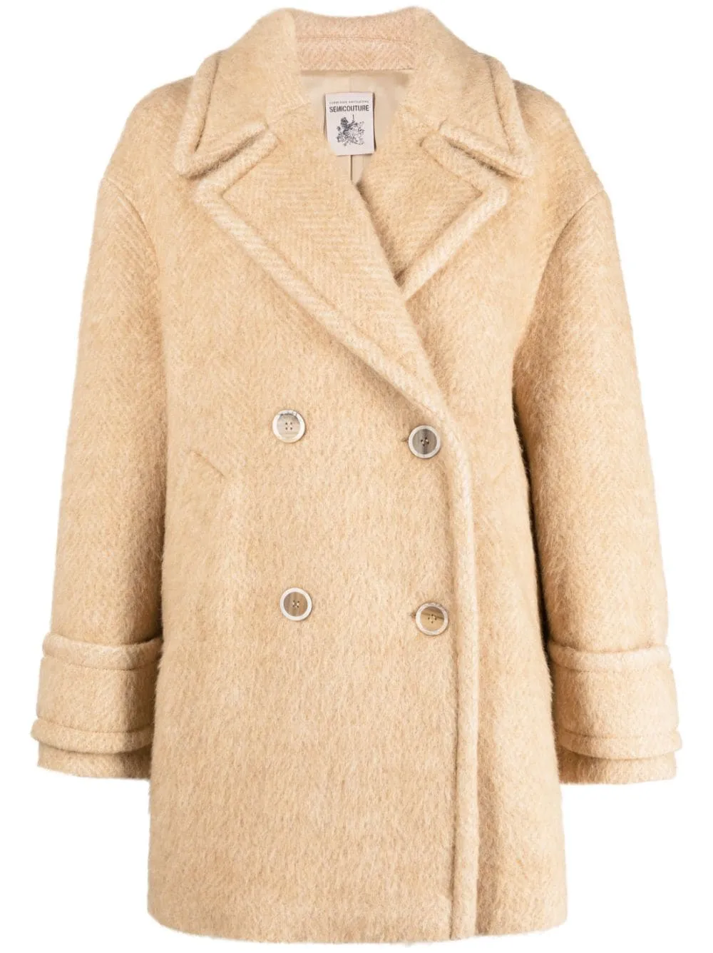 Semicouture Coats Beige