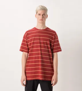 Stripe Box Tee Dk Cherry/Biscuit