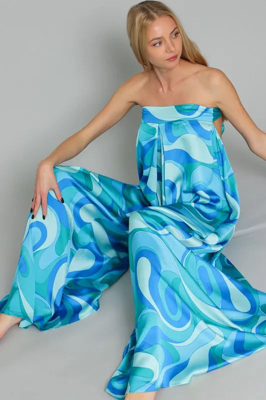 Swirl Wide-Leg Jumpsuit