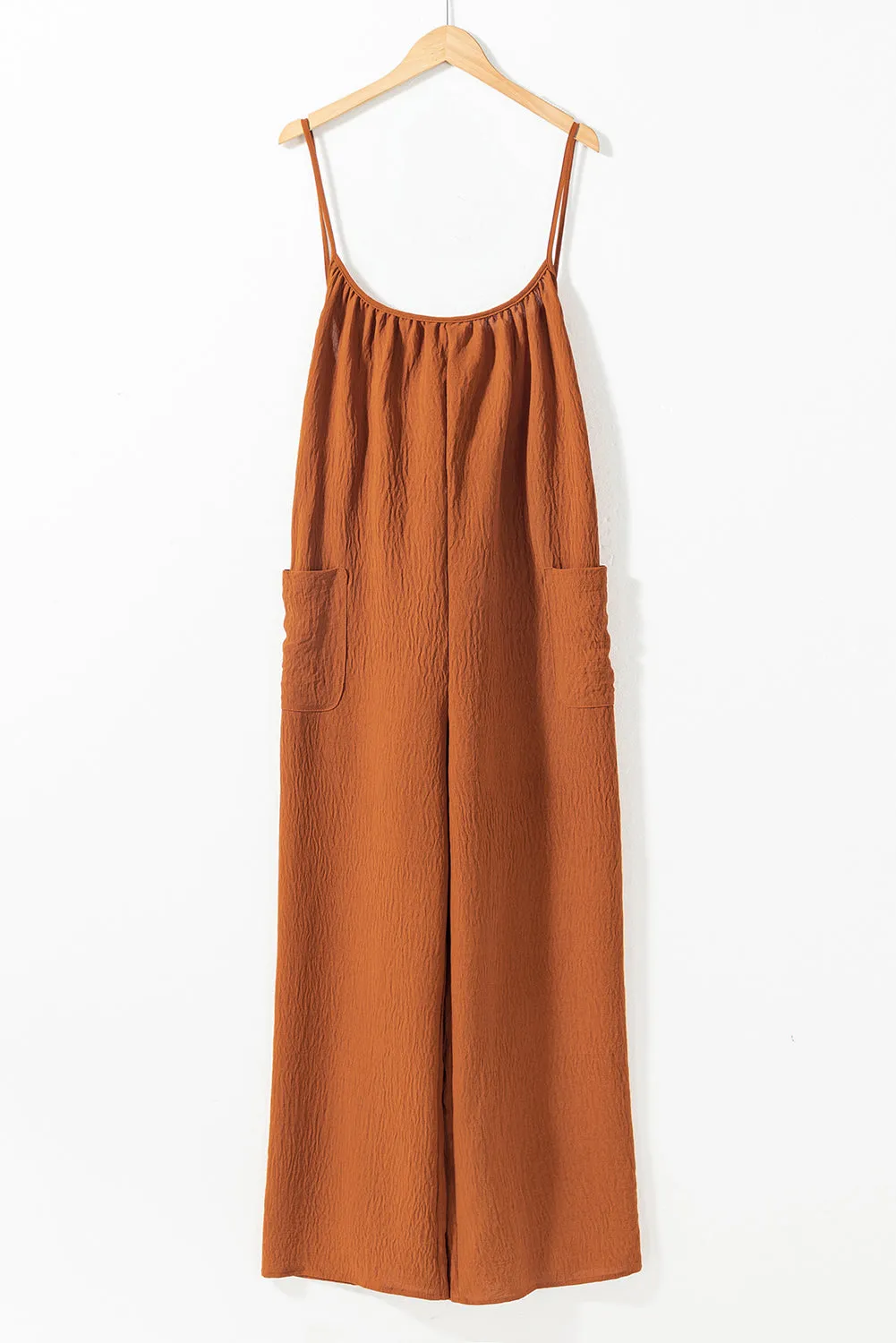 TEEK - Scoop Neck Spaghetti Strap Jumpsuit