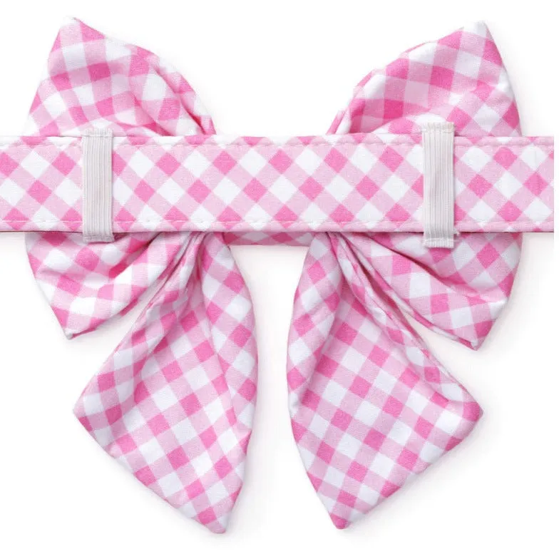 The Foggy Dog - Pink Gingham Lady Bow Tie