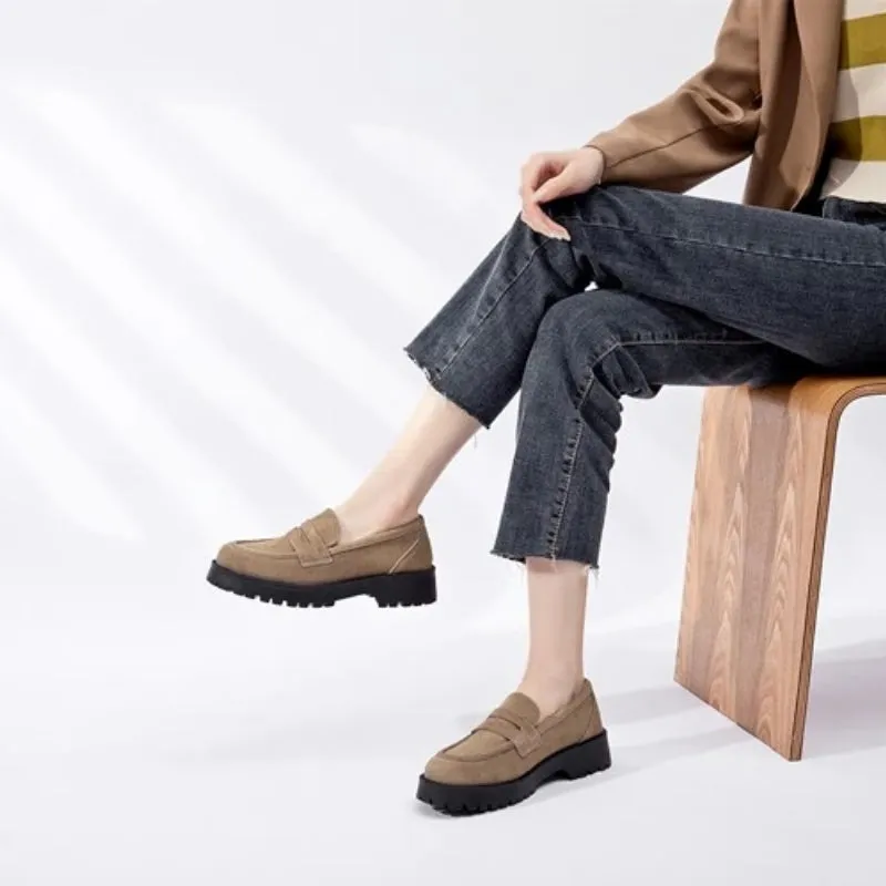 Thick Square Heel Casual Loafers for Women Collection