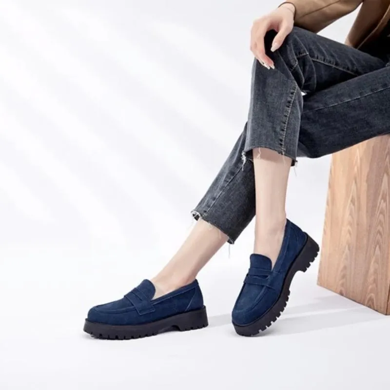 Thick Square Heel Casual Loafers for Women Collection