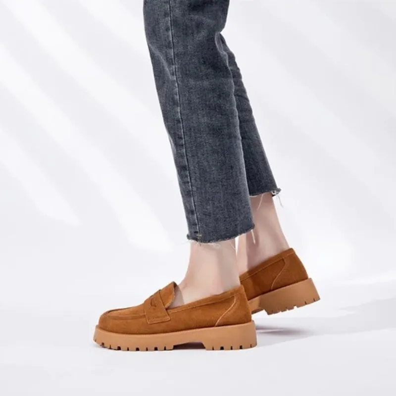 Thick Square Heel Casual Loafers for Women Collection