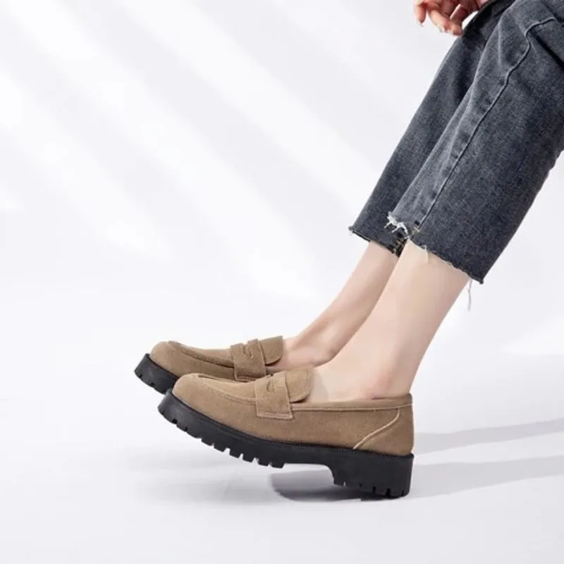 Thick Square Heel Casual Loafers for Women Collection