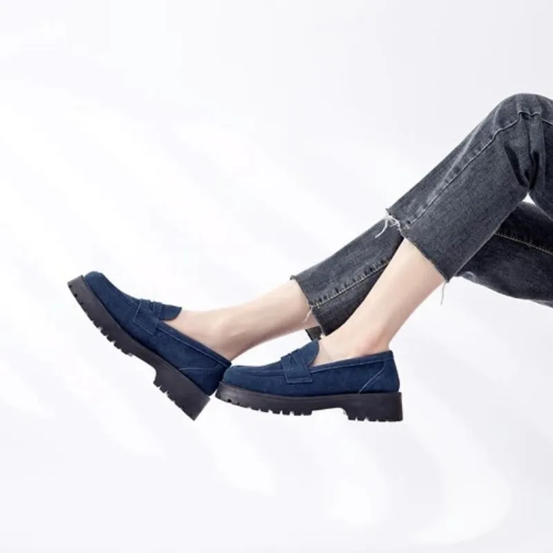 Thick Square Heel Casual Loafers for Women Collection