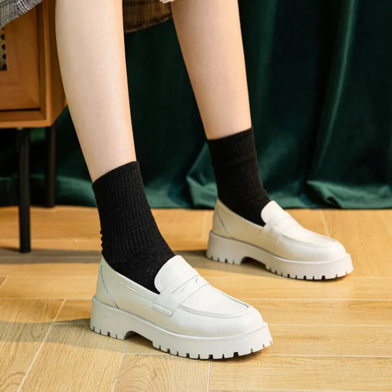 Thick Square Heel Casual Loafers for Women Collection