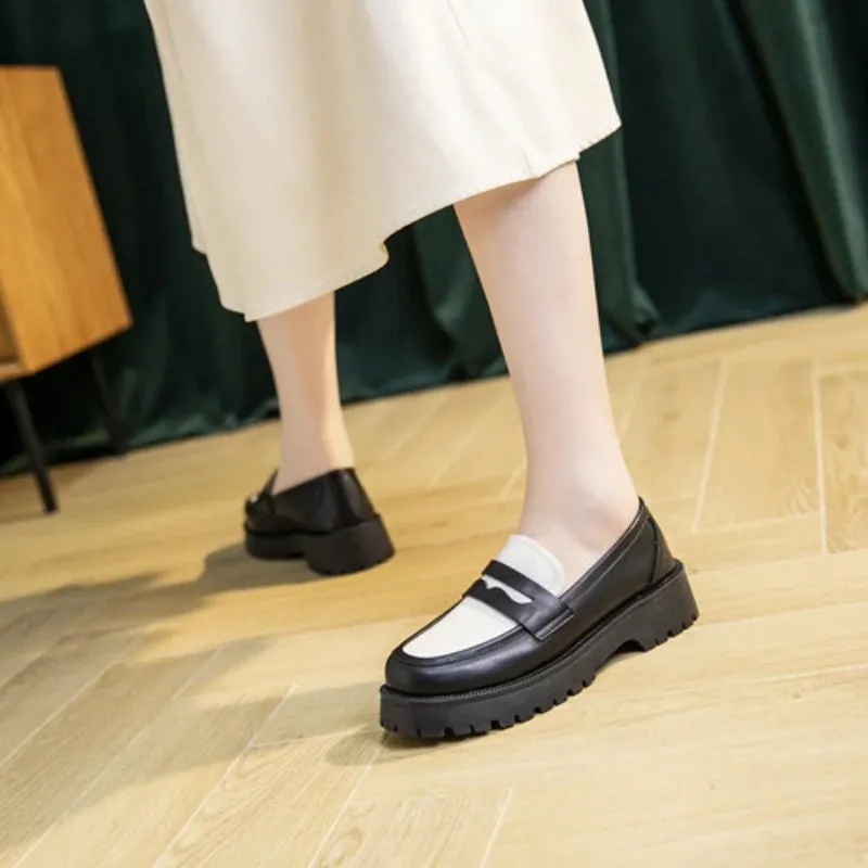 Thick Square Heel Casual Loafers for Women Collection