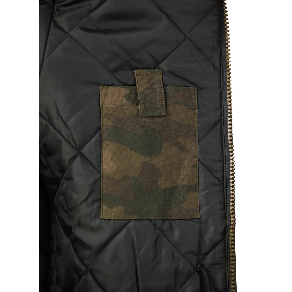 Tough Duck Camo Flex Safety Parka Jacket with Quick Release Hoodie - SJ34