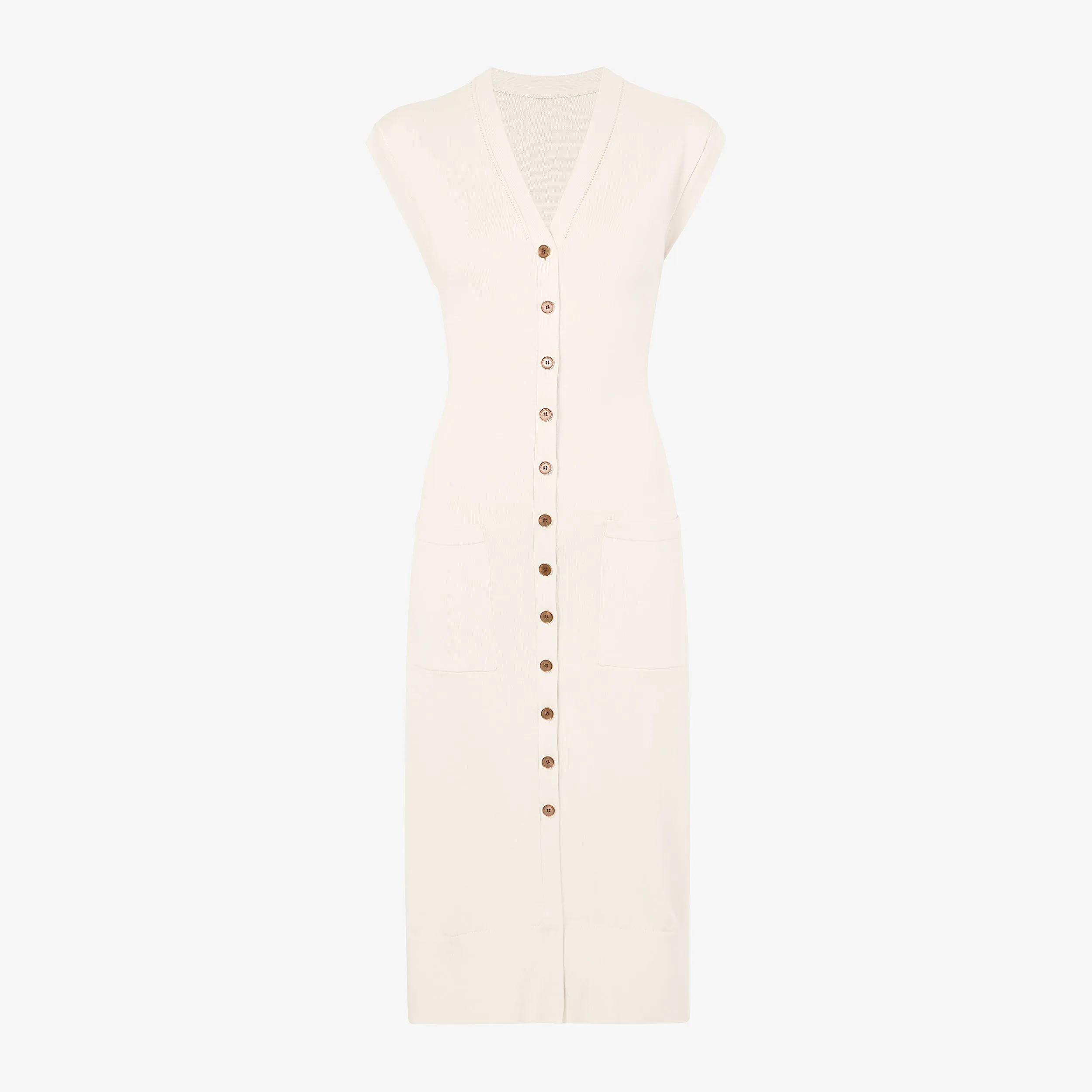 Toula Vest Dress - Cotton Silk Knit :: Ivory