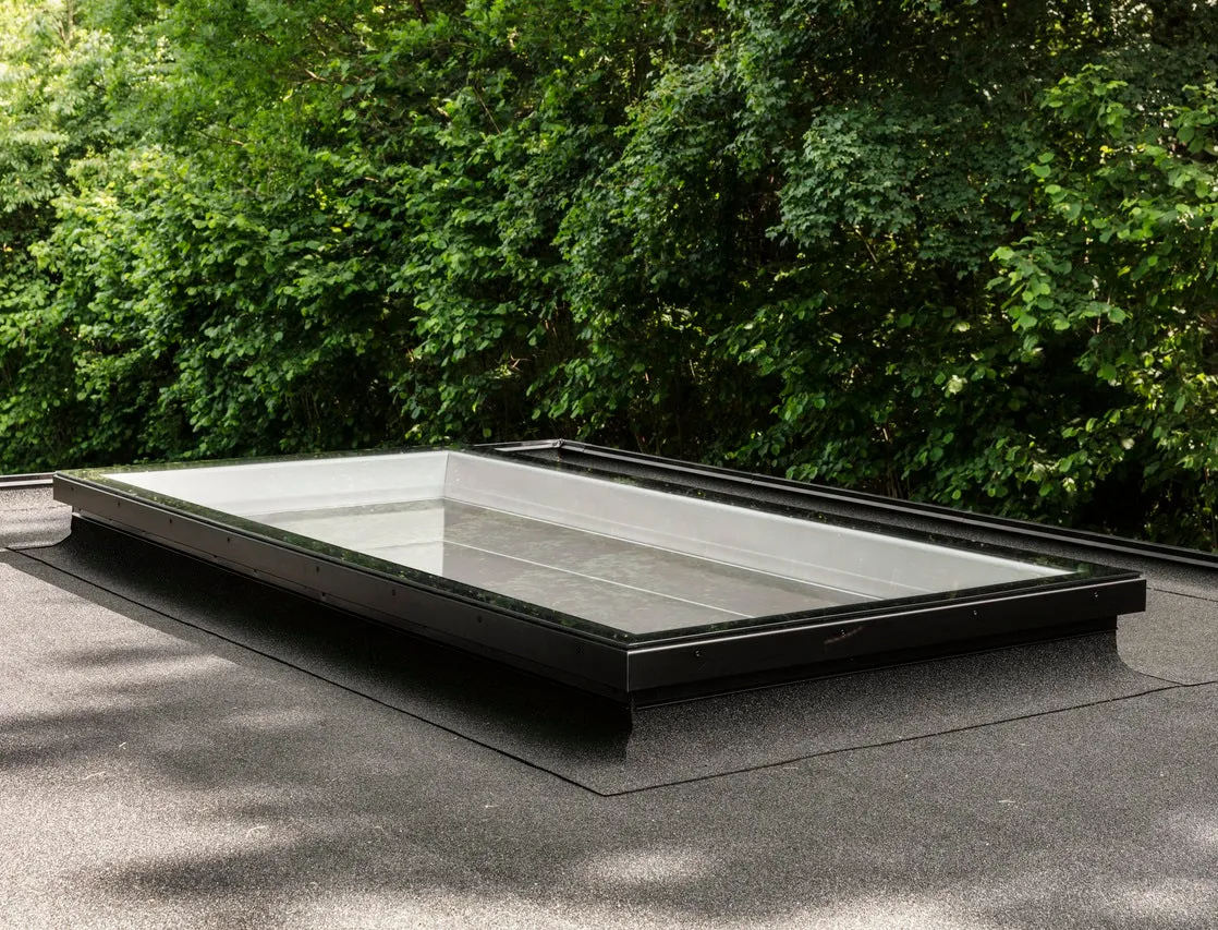 VELUX CFU 100100 S00M Fixed Flat Glass Rooflight Package 100 x 100 cm (Including CFU Double Glazed Base & ISU Flat Glass Top Cover)