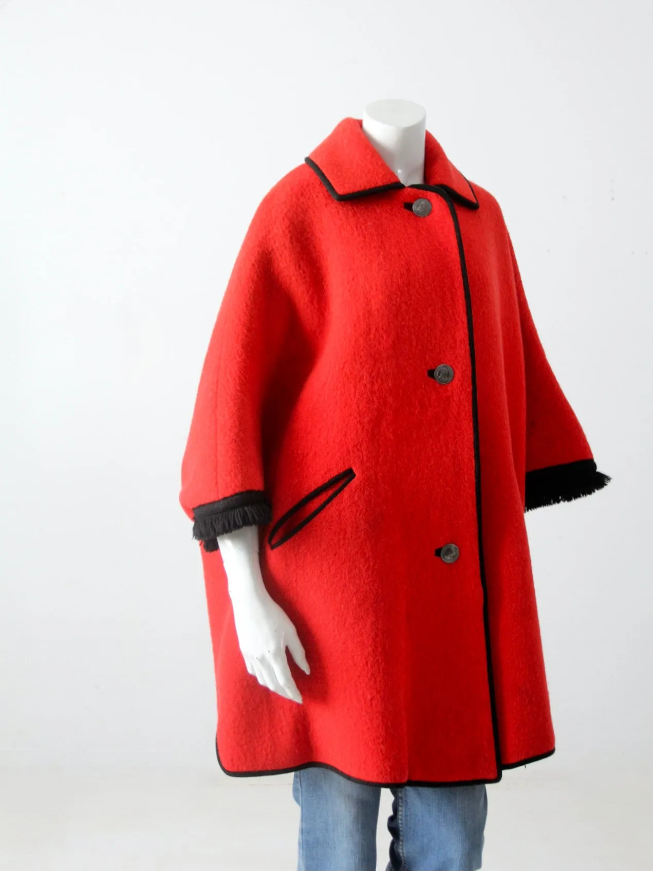 vintage Loden cape coat