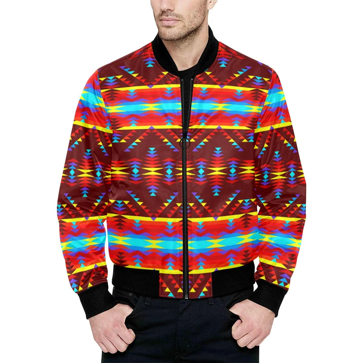 Visions of Lasting Peace Unisex Heavy Bomber Jacket with Quilted Lining