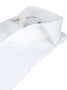 White Linen "Ascot Collar" Shirt