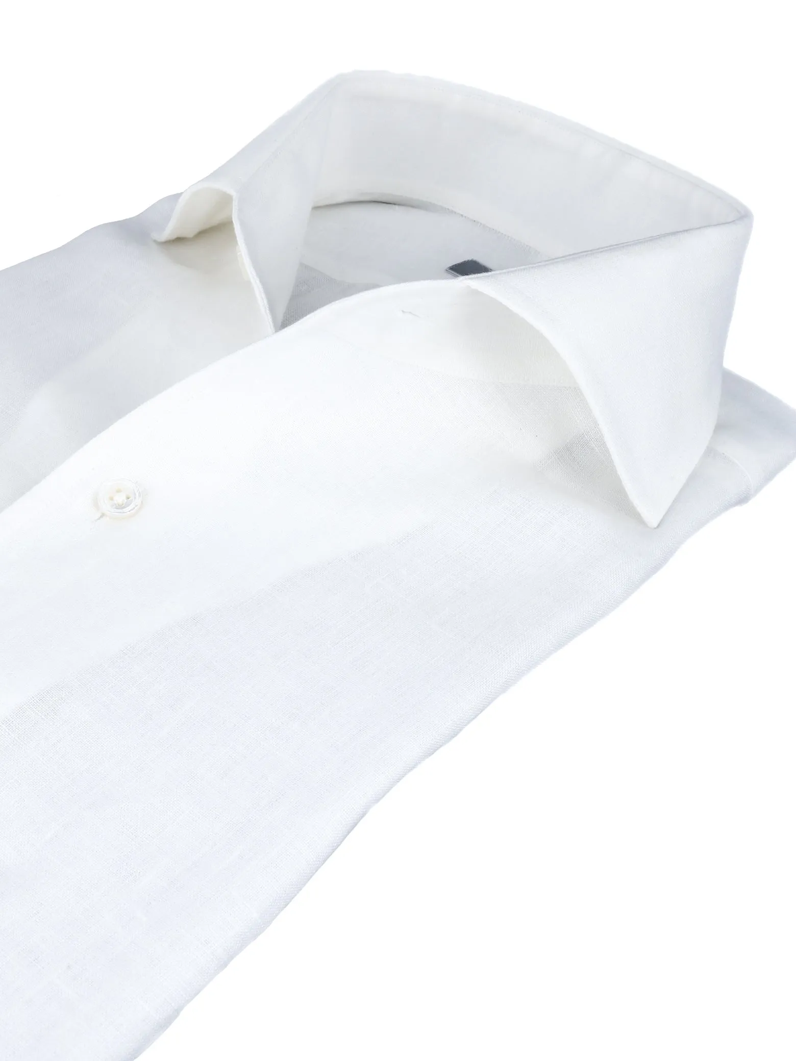 White Linen "Ascot Collar" Shirt