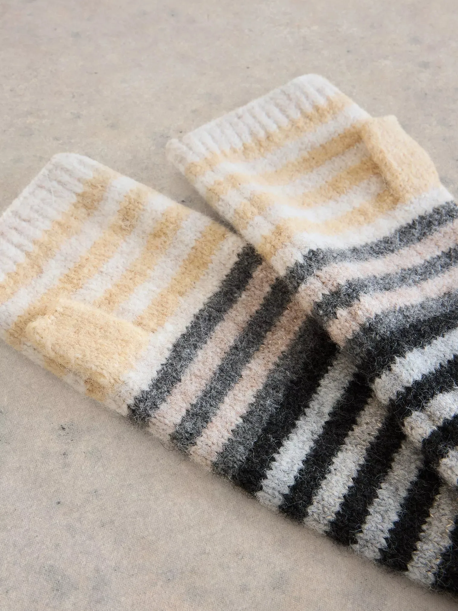 White Stuff Striped Arm Warmer Nat MLT